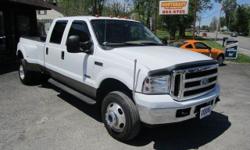 Up for your consideration this just in and truly in almost mint condition Carfax certified 1 meticulous owner 2005 Lariat edition Dually F350 Crew Long box4x4, equipped with fords mighty 6.0 Powerstroke diesel engine with smooth shiftin automatic