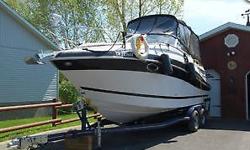 This is a nice Four Winns boat for sale with a 2012 tandem trailer.
Boat sleeps 4 in 2 bedrooms, comes with VHF, dept finder, full head,bumpers, cables and more. Approximately 357 hours and comes with 3 tops.
Call for more information.