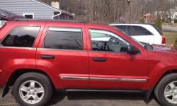 2005 Jeep Grande Cherokee Exterior Red, Interior Grey Cloth, mileage 99598, (TOW PACKAGE)
Interior includes-- AC, AM FM Radio, CD Player,Cassette, Cruise Control, Power Driver Seat, Power Locks, Power Mirrors, Power Steering, Power Brakes, Anti Auxillary