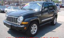 2005 Jeep Liberty LIMITED 4X4 THIS IS A GREAT VEHICLE VERY SAFE & RELIABLE, BODY & INTERIOR IN EXCELLENT CONDITION, ENGINE & TRANSMISSION RUNG GREAT.
MUST BE SEEN TO APPRECIATE COME IN & TEST DRIVE THIS GREAT VEHICLE YOU WON?T BE DISAPPOINTED.
CLEAN