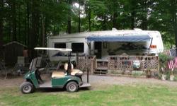Excellent condition. Lots of storage. Currently set on seasonal site at Pope Haven Campground, 11948 Pope Road, Randolph, NY. Can be moved. Best offer. INTERIOR FEATURES: Vinyl Floors, Carpet, Oak Cabinets, Corian Counter Tops, Full Kitchen, Top/Bottom