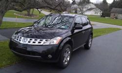 2005 Black All Wheel Drive Nissan Murano, mostly highway miles. Sirius pre-installed. Leather heated seats. Sunroof, sport rims