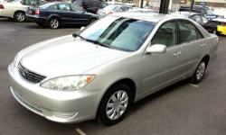 GREAT CONDITION CAMRY LE 4CYL! ADULT OWNED! CLEAN CARFAX! AUTOMATIC! POWER DRIVERS SEAT! STEERING WHEEL CONTROLS! CRUISE CONTROL! POWER WINDOWS, LOCKS, AND MIRRORS! AM FM CD! DONT MISS THIS ONE!
THIS CAR COMES WITH A LIFETIME ENGINE, TRANSMISSION