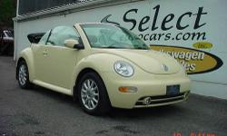 Beautiful hard to find Convertible New Beetle, Former Avis Daily Rental.Payment as low as 189.05 per month with approved credit-tax and reg down. Ask about our Service Contracts which protect you up to 5 years-total 100k miles. 5SPD, Alarm, Rear Trunk