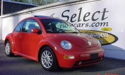 Beautiful Orange New Beetle 5spd.Payment as low as 179.78 per month with approved credit-tax and reg down. Ask about our Service Contracts which protect you up to 5 years-total 100k miles. 5SPD, Alarm, Rear Trunk Release,Cup Holder,Heated