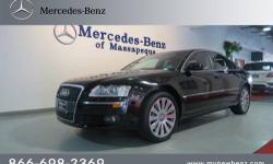 Mercedes-Benz of Massapequa presents this 2006 AUDI A8 4DR SDN 4.2L QUATTRO AUTO with just 63085 miles. Represented in BRILLIANT BLACK and complimented nicely by its SAND BEIGE interior. Fuel Efficiency comes in at 24 highway and 17 city. Under the hood