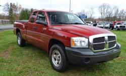 Stock #A8609. 2006 Dodge Dakota 'ST' Club Cab!! 4X4, 4-Door Club Cab, Air Conditioning, Cruise Control, AM/FM/CD, Steering Wheel Controls, Tow/Haul Package, Trailer Brake Assist, Tonneau Cover, Tinted Windows, Bedliner, and Sliding Rear Window!!
Our