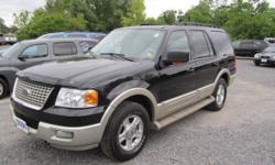 Up for your consideration this just in and in very nice condition 2006 Ford Expedition Eddie Bauer edition in Black with Tan leather interior with power ,memory front bucket seating, dual climate control with Cold AC front and rear, factory power sliding