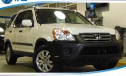 Honda Certified and AWD. One-owner! White Hot! Only one owner, mint with no accidents!**NO BAIT AND SWITCH FEES! When was the last time you smiled as you turned the ignition key? Feel it again with this fantastic-looking 2006 Honda CR-V. J.D. Power named