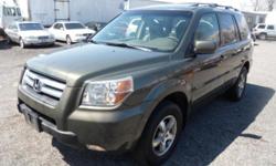 2006 Honda Pilot EXL 4X4 Leather moonroof 3RD ROW $8900
POWER Moonroof Fully Loaded, FOG LIGHTS AM/FM/CD tilt, cruise, dual airbags, Fully Loaded Leather Power Heated Seats 3RD ROW 4 DOOR, 4X4, AUTOMATIC, DUAL AIRBAGS, ABS BRAKES, A/C, CRUISE CONTROL,