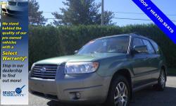 Forester 2.5X L.L. Bean Edition, 4D Sport Utility, 4-Speed Automatic, AWD, 100% SAFETY INSPECTED, HEATED SEATS, MOONROOF, NEW AIR FILTER, NEW REAR PADS AND ROTORS, ONE OWNER, and SERVICE RECORDS AVAILABLE. Vehicles with a 12/12 Select Warranty have passed
