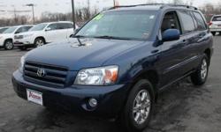 2006 Toyota Highlander V6 w/3rd row seat, clean carfax, one owner, automatic, power windows, mirrors, door locks and much more. Every vehicle goes through a rigorous inspection by a certified technician. This vehicle comes with a care free maintenance