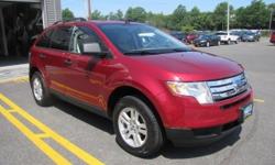 ""VERY LOW MILEAGE"" ""FORD CERTIFIED"" 2007',Edge SE, 4D Sport Utility, Duratec 3.5L V6, 6-Speed Automatic, Front Wheel Drive, Redfire Metallic, Medium Light Stone w/Cloth Trimmed Bucket Seats, Convenience Group (Automatic Headlamps w/Wiper Activation,
