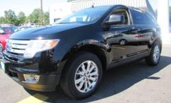 2007' FORD EDGE PLUS, 4D Sport Utility, Black Clearcoat, Camel w/Leather-Trimmed Bucket Seats, Duratec 3.5L V6, 6-Speed Automatic, All Wheel Drive, 18"" Chrome Clad Wheels, Side Air Bags, ""FACTORY NAVIGATION'', Panoramic Vista Roof, Safety Canopy,