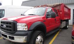 ""LOW MILEAGE"", ""2007' FORD F-550Chassis, 6.0L V8 32V Turbodiesel LANDSCAPE BODY, Crew Cab! Automatic, 4 Wheel Drive, Red Clearcoat, and Look! Look! Look! There isn't a better big truck than this rock-solid 2007 Ford F-550SD. It will save you money by