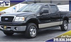 Room for the whole family and all of your gear is here with this 2007 F150. This one is equipped with all of the must have gear including the tried and tested 5.4 Triton V8 and a towing package. When the conditions turn rough, click it into four wheel