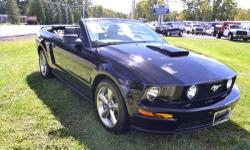 Stock #A8559. SPORTY Black-on-Black Convertible 2007 Ford Mustang 'GT'!! 4.6L V8 Engine, Automatic Transmission, Black Power Soft-Top Convertible, Power Driver's Seat, Steering Wheel Controls, 18 Alloy Wheels, Dual Exhaust, and Rear Spoiler!!
Our Location