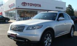 2007 INFIINITI-FX35-V6-AWD-AUTOMATIC. METALIC SILVER, BLACK LEATHER INTERIOR, HEATED SEATS, MOONROOF, ALLOY WHEELS. EXCELLENT CONDITION IN AND OUT. FINANCING AVAILABLE. CALL US TODAY TO SCHEDULE YOUR TEST DRIVE. 877-280-7018.
Our Location is: Interstate