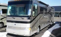 One Owner, 40 ft. 2007 Monaco Knight with less than 6,000 miles. It has 4 slides, twin Heat pumps/A/C units, Cummins Diesel Pusher with 6000 watt diesel Generator. Three exterior cameras for right, left and rear views. You Name it, it has it except one