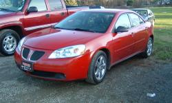 2007 Pontiac G6 GT - Red, Auto, 118K Miles, V6, Heated Leather Seats, Power Seat, CD, Sunroof, Power Windows, Power Door Locks, Traction Control, Cruise Control, Tilt Wheel, 4 Wheel ABS, Dual Front Air Bags, Premium Wheels, Rear Spoiler, 1 Owner Car,