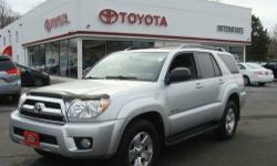2007 4RUNNER SR5-V6-AWD.GREY METALIC, CHARCOAL INTERIOR, MOONROOF, 3RD ROW SEATING, ALLOY WHEELS. TOYOTA CERTIFIED WITH 2.9% FINANCING AVAILABLE UP TO 60 MONTHS. CALL US TODAY TO SCHEDULE YOUR TEST DRIVE. 877-280-7018.
Our Location is: Interstate Toyota