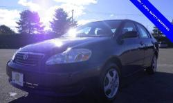 4D Sedan, 1.8L I4 SMPI DOHC, FWD, 100% SAFETY INSPECTED, ONE OWNER, and SERVICE RECORDS AVAILABLE. Come drive some fun! Toyota Quality! How tempting is this good-looking and fun 2007 Toyota Corolla? New Car Test Drive called it '...the car to consider if