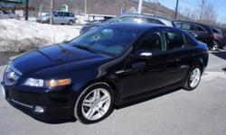 Feast your eyes on this black 2008 Acura TL! It comes with a 3.20 liter 6 CYL. engine. With an unbeatable 5-star crash test rating, this sedan puts safety first. Check out the ebony leather interior. Rev the engine...this vehicle has a rear spoiler! Open