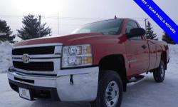 2D Standard Cab, 4WD, 100% SAFETY INSPECTED, 4 NEW TIRES, NEW ENGINE OIL FILTER, NEW REAR PADS ROTORS, ONSTAR, SERVICE RECORDS AVAILABLE, TRAILERING PACKAGE, and X RADIO. If you've been hunting for just the right 2008 Chevrolet Silverado 2500HD to get