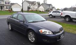 2008 Chevy Impala Blue V6, 3.9 Engine.
Fully loaded with Dual heated Leather seats, Blue tooth phone set up , onstar great on Gas , New Brakes and many more, only 68450 miles
Fantastic vehicle with plenty of room.Bought as a brand new car.
Very well kept