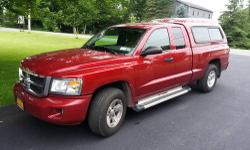 2008 Dodge Dakota SLT Extended Cab 4x4, V-6, Automatic, Fiberglass cap, Brand new running boards, HEATED cloth seats, air, tilt, cruise, power windows, lock & mirrors. Am/Fm/CD with Dodge Uconnect to connect your cell phone via bluetooth. ONLY 64800
