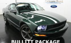 ***BULLITT PACKAGE***, ***CLEAN CARFAX***, ***5 SPEED MANUAL***, ***SIRIUS RADIO***, ***ACTIVE ANTI THEFT***, ***3:73 LIMITED SLIP***, and ***SHAKER 500 AUDIO***. Take your hand off the mouse because this 2008 Ford Mustang is the car you've been looking