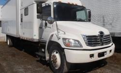 2008 Hino 338 expeditor box truck, Hino 7.7 L 6 cylinder turbo diesel motor with 260 HP, Allison automatic transmission, 238,544 miles, 33,000 GVW, 11R22.5 Michelin tires are 90%, air ride suspension, dual tanks, ICC bumper, new turbo charger, alternator,