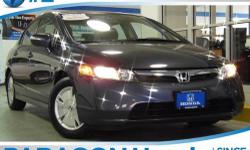 Honda Certified and 1.3L I4 SOHC. WOW! HYBRID! Won't last long! Only one owner, mint with no accidents!**NO BAIT AND SWITCH FEES! There isn't a cleaner 2008 Honda Civic than this one-owner creampuff. Designated by Consumer Guide as a Compact Car Best Buy