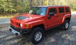 For sale is a 2008 Hummer H3. I'm the second owner and have owned it sense 2010. Very low miles for the year, with only 41,000 miles. I've only put about 9-10k miles on it in the four years I've owned it. The color is Solar Flare Metallic (Orange). My