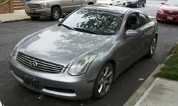 Year: 2008
Make: Infiniti
Model: G37 Sport Coupe
Color: Black/Black
Miles: 56,000
Engine: 3.7L V6
Horsepower: 330
0-60: 5.8 seconds
Other: Aftermarket Exhaust, Tinted Windows, Brand New OEM clutch, Non-Smoker.
FREE SET OF NEW BLIZZAK SNOW TIRES - $1200