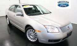 ***ABOVE AVERAGE CONDITION***, ***CLEAN CAR FAX***, ***LEATHER***, ***MOONROOF***, and ***PREMIER***. Come to Orleans Ford Mercury Inc! Don't pay too much for the charming car you want...Come on down and take a look at this great-looking 2008 Mercury
