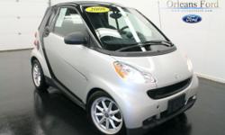 ***AUTOMATIC***, ***CLEAN CAR FAX***, ***CONVERTIBLE***, ***HEATED SEATS***, and ***LEATHER***. Switch to Orleans Ford Mercury Inc! This superb 2008 Smart Fortwo is the low-mileage convertible you have been looking for. It will take you where you need to