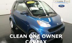 ***CLEAN CAR FAX***, ***GAS SAVER***, ***MOONROOF***, ***ONE OWNER***, ***PRICED TO SELL***, and ***WE FINANCE***. Stick shift! 5 speed! How would you like driving home in this handsome-looking 2008 Smart Fortwo at a price like this? Whether it's
