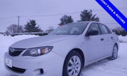 Impreza 2.5i, 4D Sedan, 4-Speed Automatic with Overdrive, AWD, 100% SAFETY INSPECTED, NEW ENGINE OIL FILTER, NEW FRONT PADS ROTORS, and SERVICE RECORDS AVAILABLE. There is no better time than now to buy this wonderful 2008 Subaru Impreza. This Impreza has