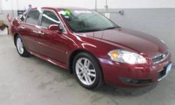 Impala LTZ, GM Certified, 3.9L V6 SPI Flex Fuel, 4-Speed Automatic with Overdrive, Red Jewel Tintcoat, Neutral w/Leather-Appointed Seating, **PRICE REDUCTION** PRICED AT OR NEAR WHOLESALE VALUE. DO NOT HESITATE, IT WILL SELL QUICK!!!, 1.9% available, ABS