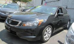 This 2009 Honda Accord comes in a sleek black exterior with a smooth black leather interior. It is great on gas, safe, and reliable! Price(s) include(s) all costs to be paid by a consumer, except for licensing costs, registration fees, Dealer Document Fee
