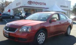 2009 MITSUBISHI GALANT-ES-4CYL-FWD-AUTOMATIC. PEARL RED METALLIC, GREY INTERIOR. CLEAN, WELL MAINTAINED, FRESHLY SERVICED. FINANCING AVAILABLE. CALL US TODAY TO SCHEDULE YOUR TEST DRIVE. 877-280-7018.
Our Location is: Interstate Toyota Scion - 411 Route