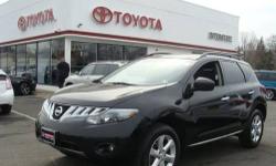2009 NISSAN MURANO-SL-V6-AWD-BLACK, TAN LEATHER INTERIOR, PWR/HEATED SEATS, MOONROOF, ALLOY WHEELS. CLEAN, FRESHLY SERVICED. FINANCING AVAILABLE. THIS VEHICLE ALSO RECEIVES OUR EXCLUSIVE LIFETIME POWERTRAIN WARRANTY. CALL US TODAY TO SCHEDULE YOUR TEST