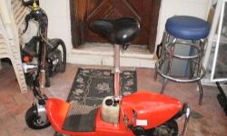 British made Import from Hong Kong,49 c.c. eletric start, horn,light, Red fiberglass body,Cost $900+ New! .....-Fast- 32+mph,need's magneto work only,LIKE BRAND NEW !! -Stored Indoor's- I'm a Senior citizen and the nieces are grown-up,getting rid of