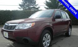 Forester 2.5X, 4D Sport Utility, AWD, 100% SAFETY INSPECTED, and SERVICE RECORDS AVAILABLE. All the right ingredients! Best deal in Plattsburgh! Confused about which vehicle to buy? Well look no further than this handsome 2009 Subaru Forester. Named as