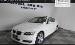 Hassel BMW Mini presents this CARFAX 1 Owner 2010 BMW 3 SERIES 2DR CPE 328I XDRIVE AWD with just 28085 miles. Represented in ALPINE WHITE and complimented nicely by its CREAM BG LEATHERETTE interior. Fuel Efficiency comes in at 25 highway and 17 city.