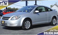 If you are looking for great fuel economy, but you don't want the complexity of a hybrid, you have found your car! This low mileage Cobalt coupe has all of the power features, plus sporty good looks. All of the safety items are here too including side