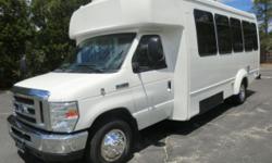 2010 Ford E-450 new style shuttle bus with 147k well maintained miles equipped with a updated International V8 diesel engine and a 5 speed automatic transmission with overdrive. It delivers a smooth ride and will get your group to their destination in