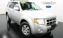 ***MOONROOF***, ***LIMITED***, ***3.0L V6***, ***PREMIUM SOUND***, ***CLEAN CARFAX***, ***REMOTE KEYLESS ENTRY***, and ***ADVANCETRAC***. AWD! You won't find a better SUV than this charming 2010 Ford Escape. It will take you where you need to go every