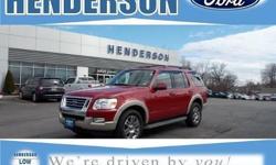 MOONROOF/SUNROOF, LOCAL TRADE, LEATHER INTERIOR, and 4WD AWD. Eddie Bauer Convenience Package (Dual Zone Electronic Temperature, Heated Exterior Mirrors, Power Adjustable Pedals w/Memory, Reverse Sensing System, and Universal Garage Door Opener), Explorer